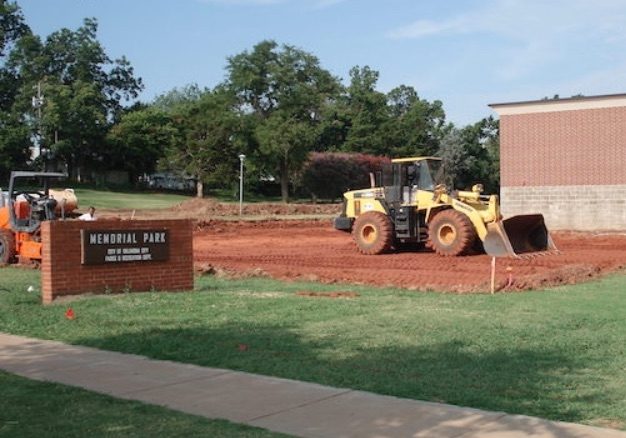 construction being done at memorial park