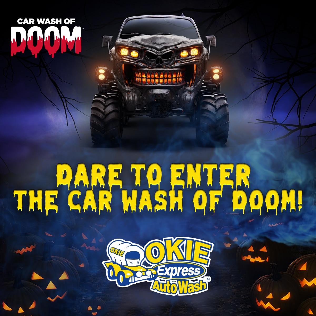 Read more about the article FIRST ANNUAL OKIE EXPRESS “CAR WASH OF DOOM” – FOR A CAUSE – ENTER IF YOU DARE OCTOBER 27 AND OCTOBER 28